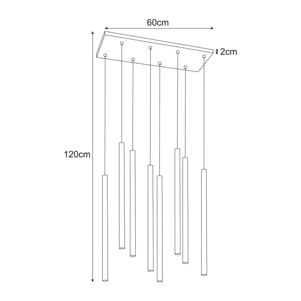 Lampada a sospensione decorativa SUNO beige 8xG9 Kaja