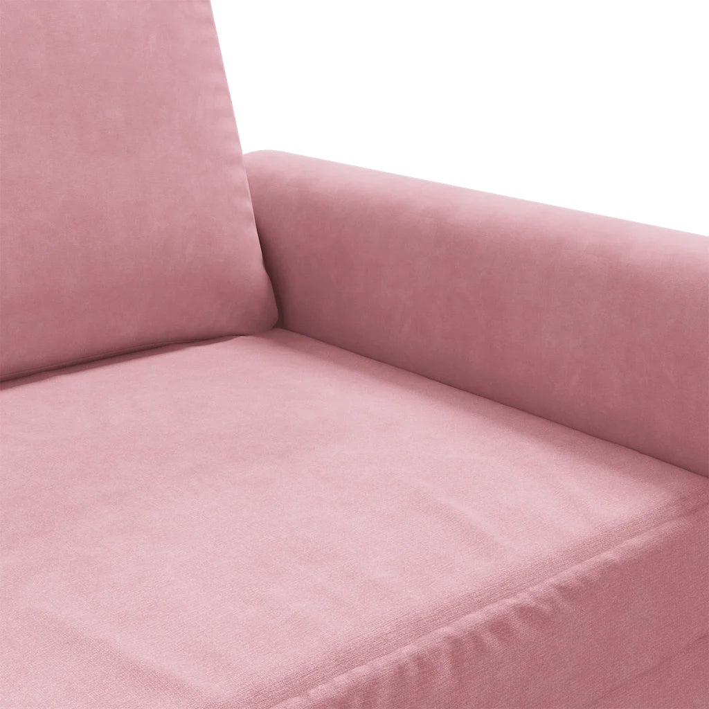 Divano a 2 Posti-Sofa 2 Posti Rosa 120 cm in Velluto 432169