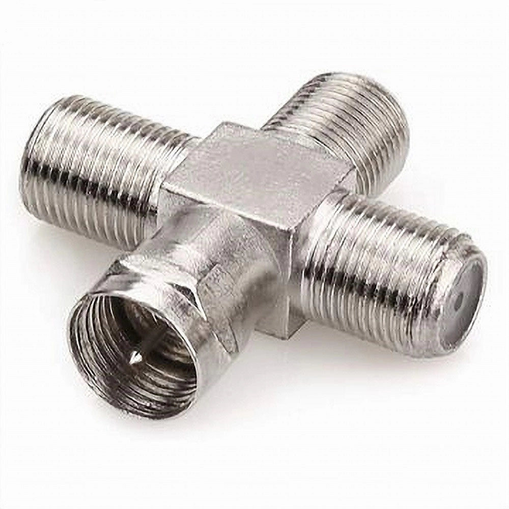 Trade Shop - Connettore Adattatore Per Cavo Antenna Satellitare A Croce Televisore Maxtech C-004 -