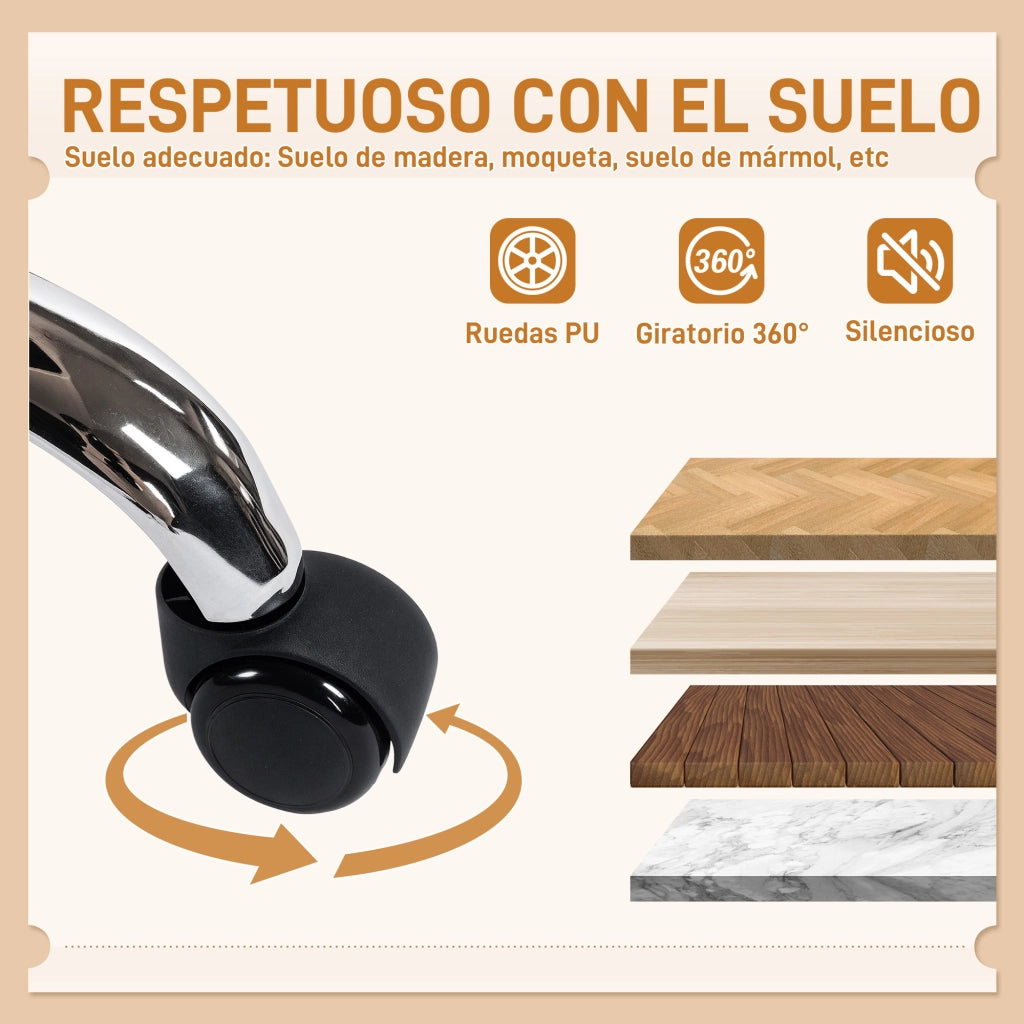 Sedia da Ufficio con Schienale Imbottito e Braccioli ¨C Zephmum ¨C Grigio
