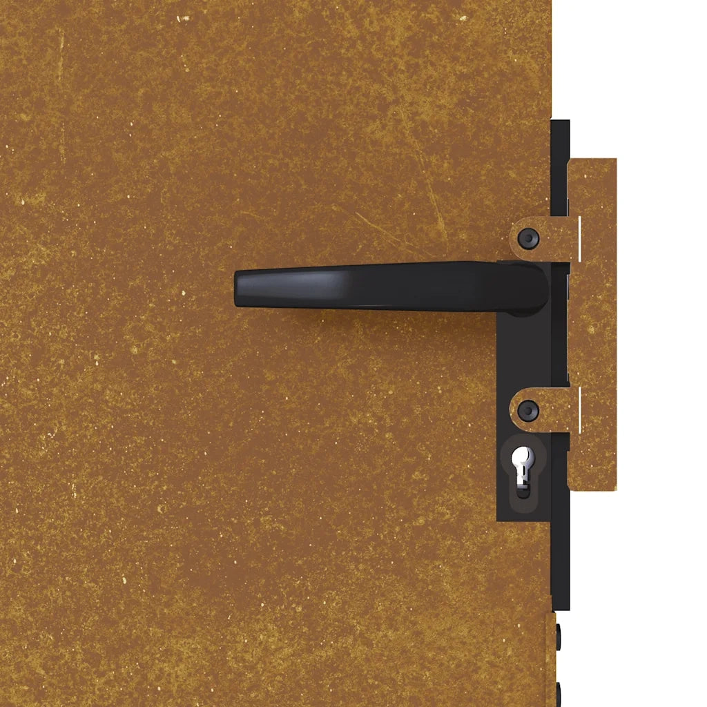 Cancello da giardino 85x75 cm in acciaio Corten 153256