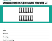 Hardware per Longboard - Set da 16 pezzi - Viti in acciaio inossidabile - 25mm - Schroeffit per Skateboard