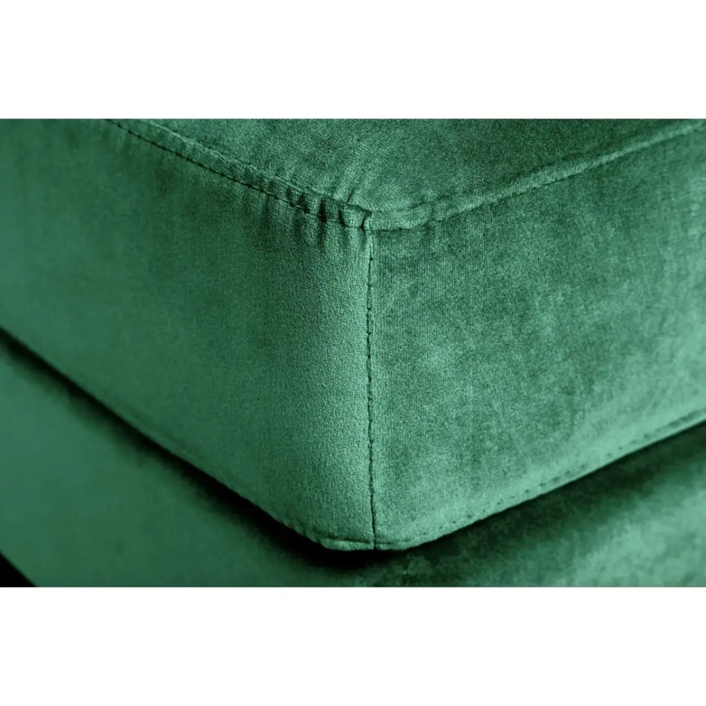 Pouf KOLIRI verde smeraldo – design quadrato in velluto
