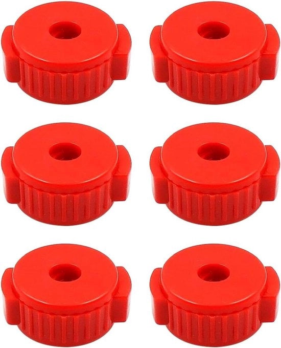 Accessori per Batteria in Acciaio con Luce Verde per Set di 6 Pezzi in Rosso