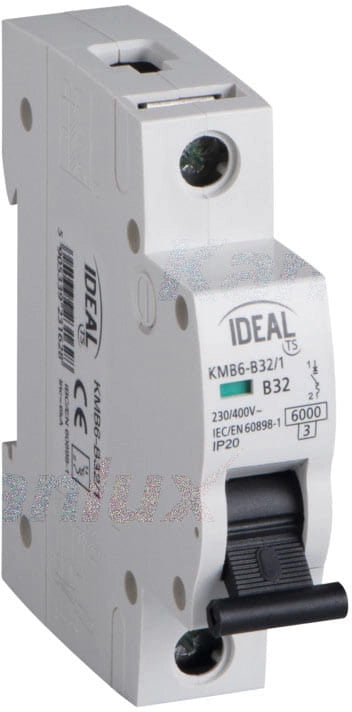 Interruttore magnetotermico 1P KMB6 TH35 Kanlux