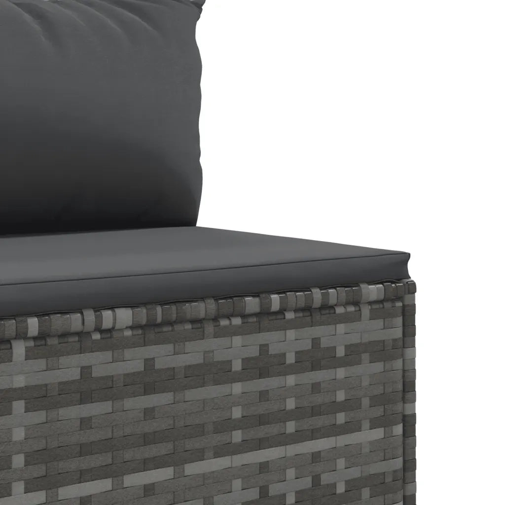 Set Divano da Giardino 10 pz con Cuscini Grigio in Polyrattan 3308330