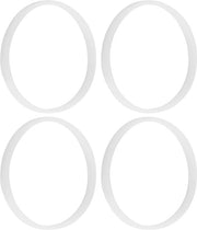 Set di O-Ring in Gomma per Juicer - 10 cm - Set da 4 - Gomma Bianca