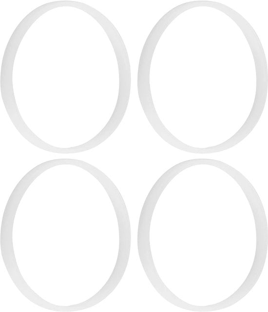Set di O-Ring in Gomma per Juicer - 10 cm - Set da 4 - Gomma Bianca