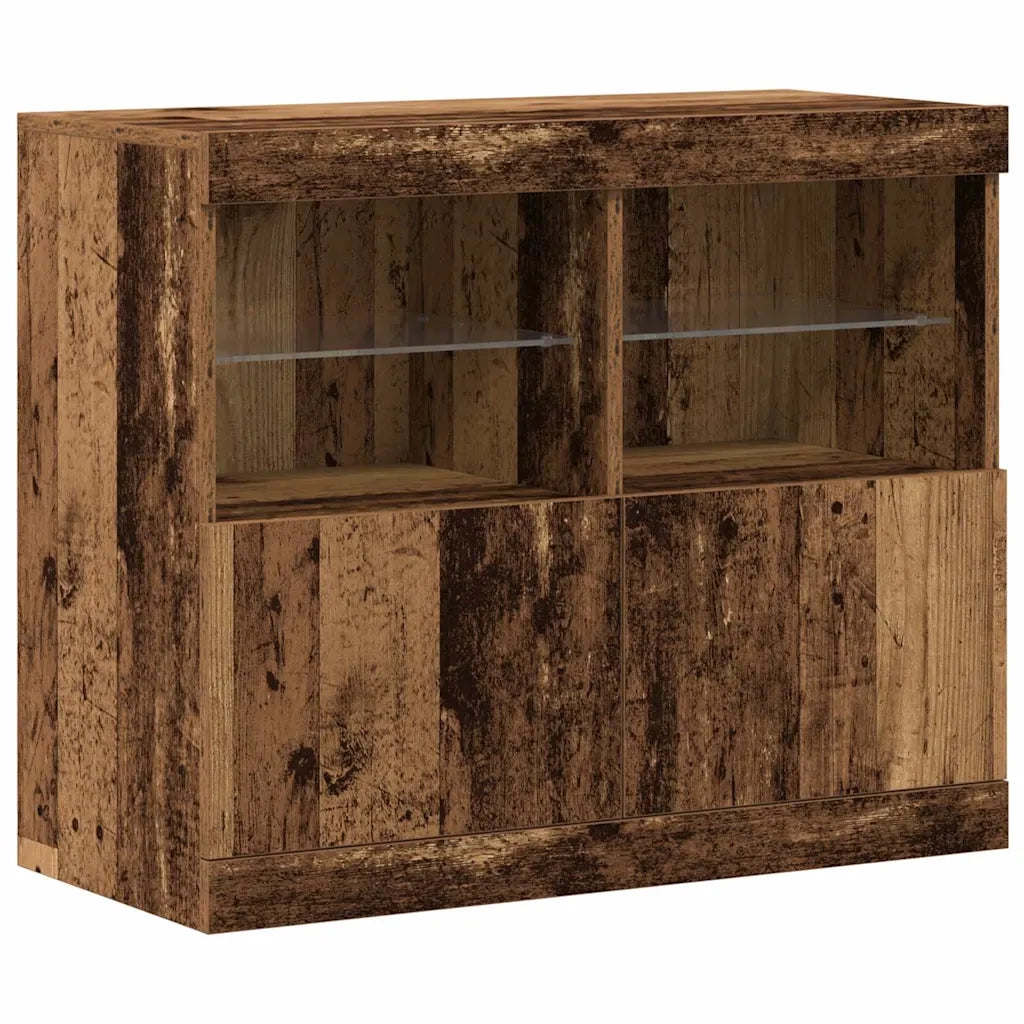 Madia LED Marrone 81 x 37 x 66,5 cm Legno multistrato 863030