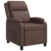 Poltrona reclinabile Marrone Similpelle 42034843