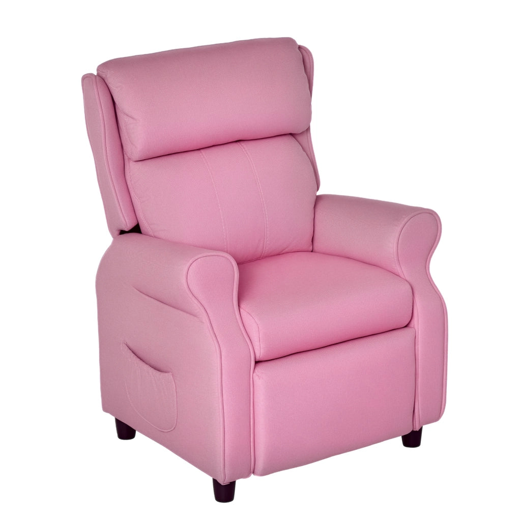 Divano bambini con poggiapiedi e braccioli regolabili ¨C zephmum ¨C rosa