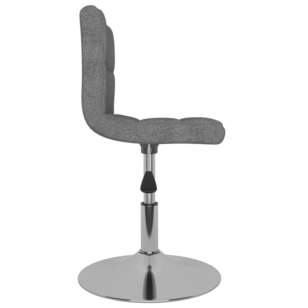 Sedie da Pranzo Girevoli 6 pz Grigio Chiaro in Tessuto 3087458