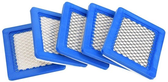 Set di filtri aria di alta qualità - 5 pezzi - Installazione facile - Adatto per 491588/491588S/399959 - Dimensioni 13,2 x 11,3 x 2 cm - Alta qualità - Filtro per tagliatrici erba