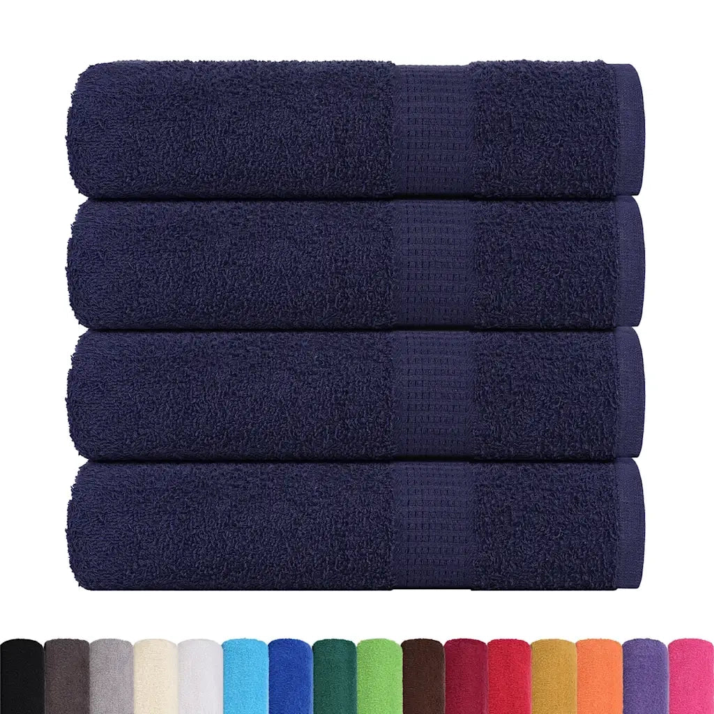Asciugamani da doccia FROGN 4 pezzi Blu navy 70x140 cm 360 g/m2