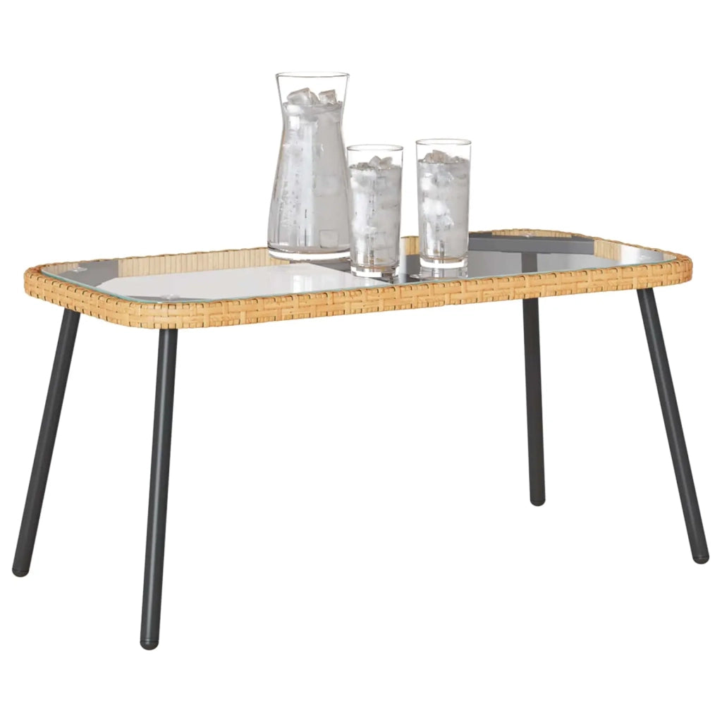 Tavolino da salotto Marrone e Nero 90 x 45 x 43 cm polyrattan 4108268