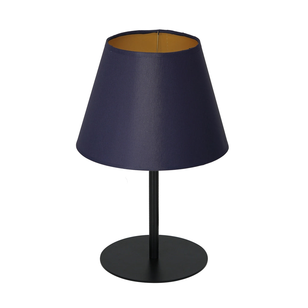 Lampada tavolo Arden Luminex nera 33cm E27 blu-oro