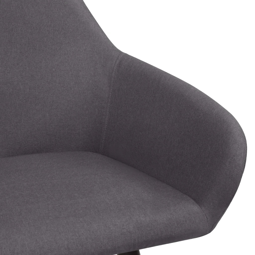 Sedie da Pranzo 2 pz Grigio Scuro in Tessuto 283460