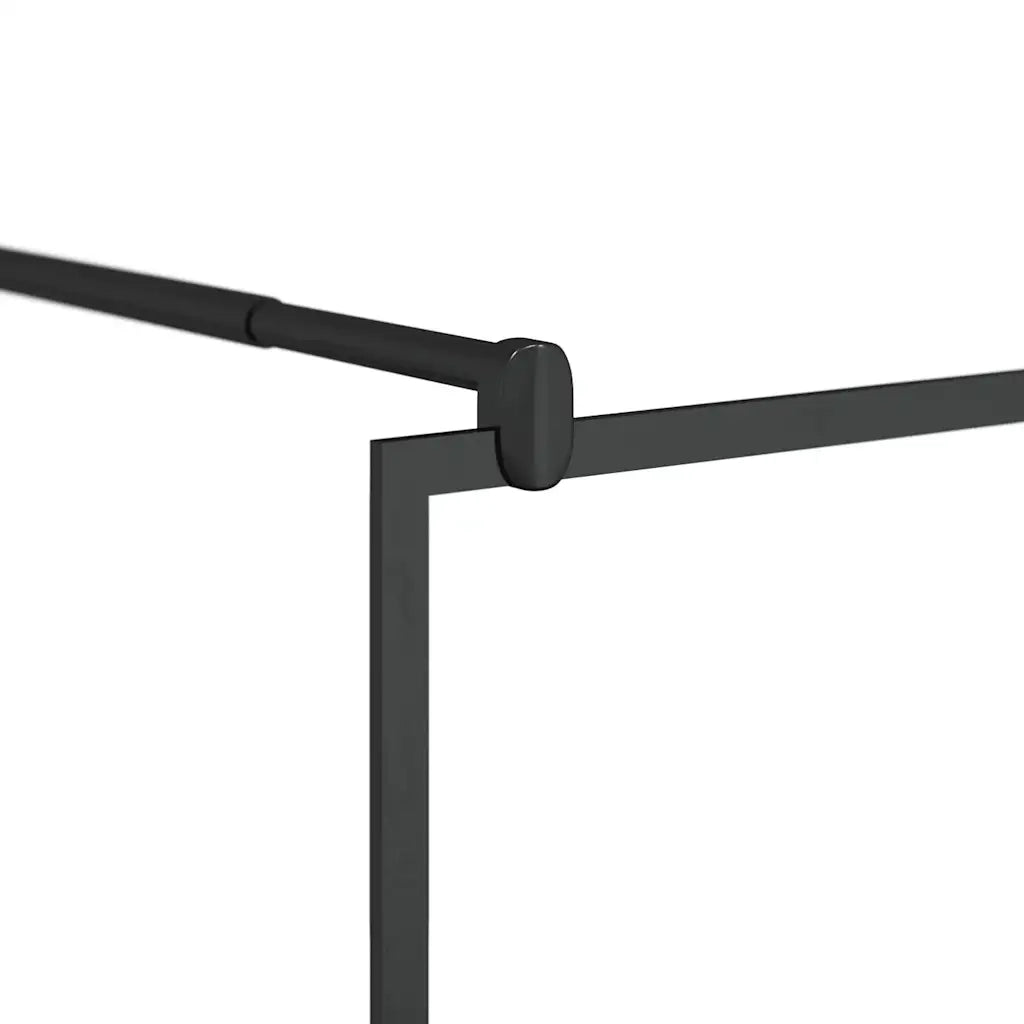 Parete Doccia Walk-in in Vetro Trasparente ESG Nera 115x195 cm CFW5304424