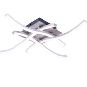 Trade Shop - Plafoniera Moderna Led Soffitto Con Bracci A Onda Luce Fredda Naturale Calda C05 -