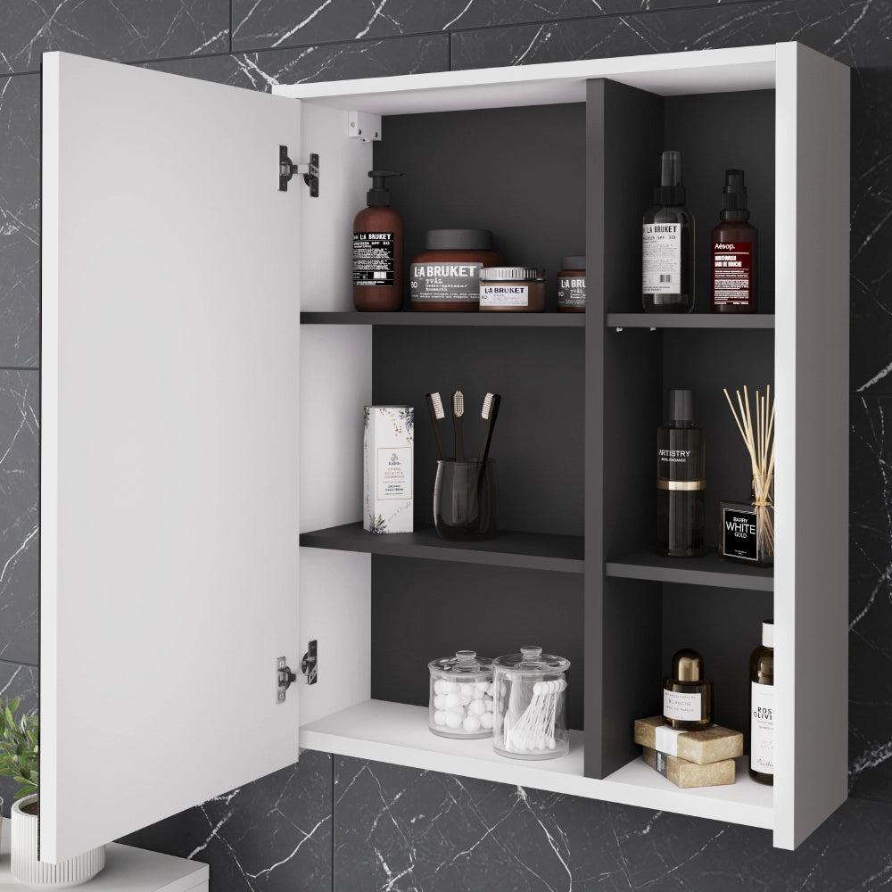 Vicco Set di mobili da bagno Bianco/Grigio 3 parti