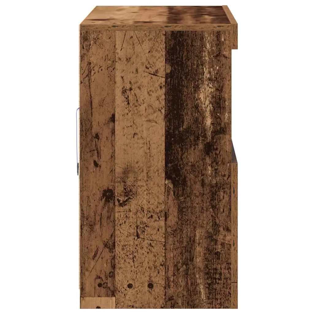 Madia LED Marrone 81 x 37 x 66,5 cm Legno multistrato 863030