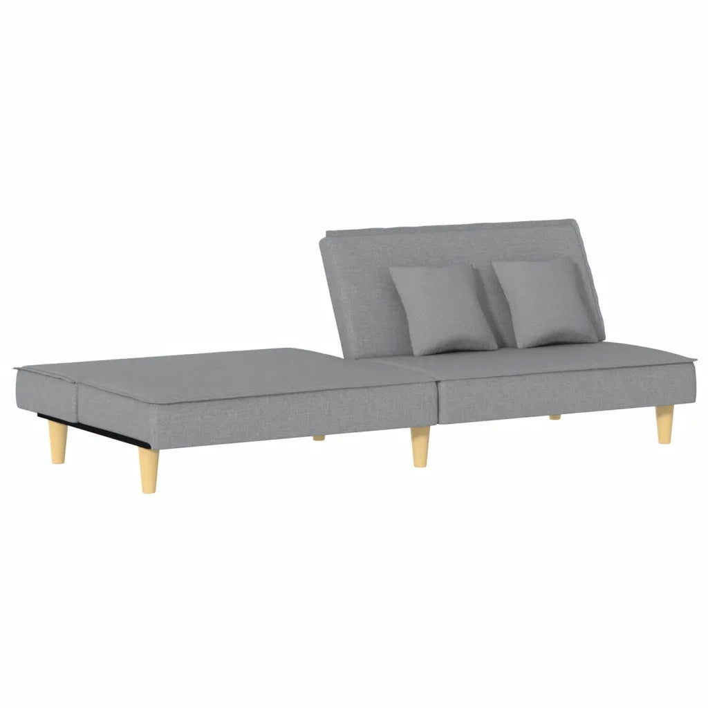 Divano Letto Grigio Chiaro in Tessuto 351900