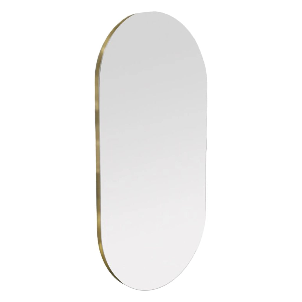 Teco, Specchio Forma Ovale, 45x85h cm oro