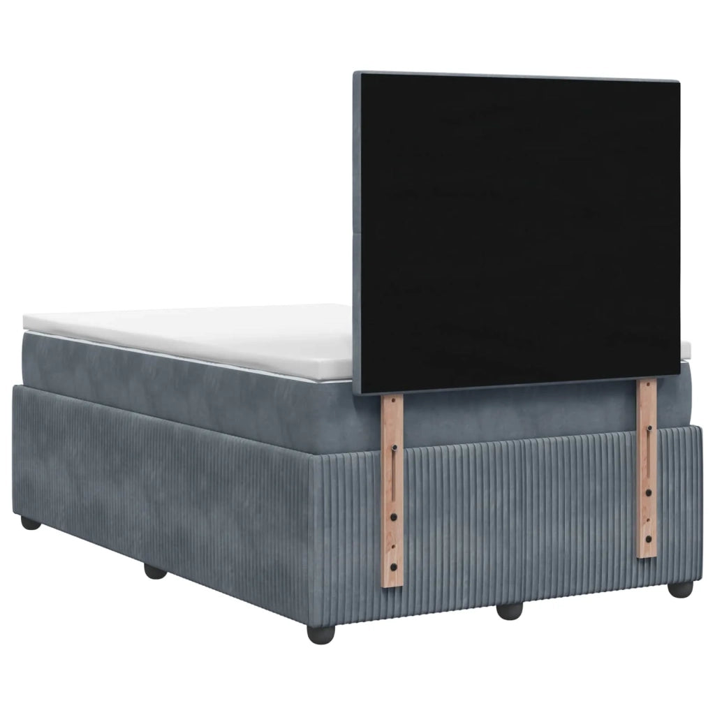 Letto box spring con materasso Grigio Scuro 120 x 190 cm 3454566