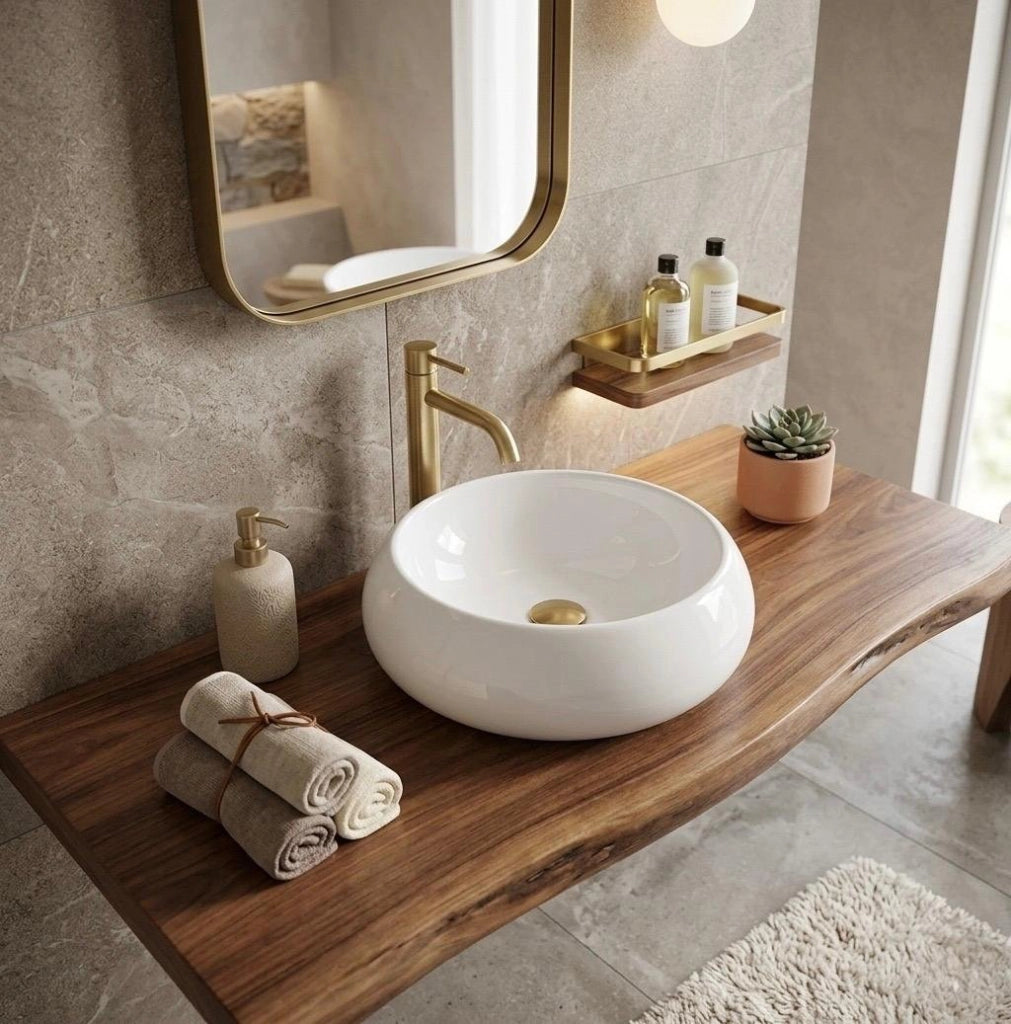 Lavabo d'appoggio 45 cm mod LA65 Bianco