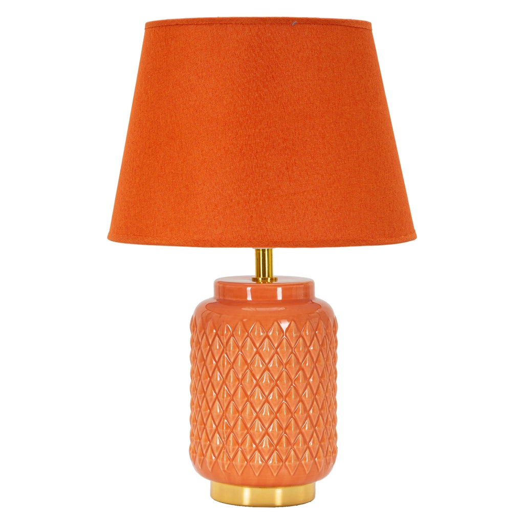 Cordov, Lampada da Tavolo Necessaria 1 Lampadina, Arancione