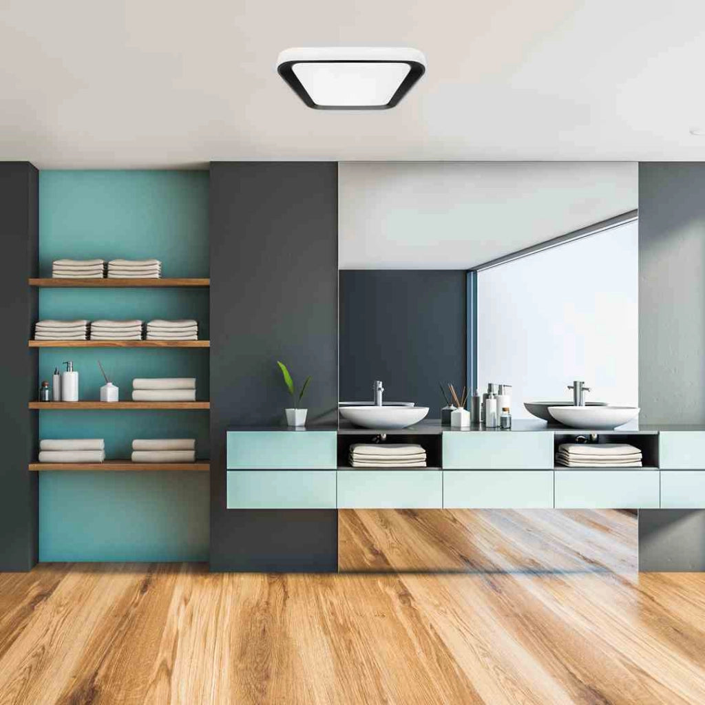 Plafoniera LED quadrata 50x50 nera dimmerabile Milagro