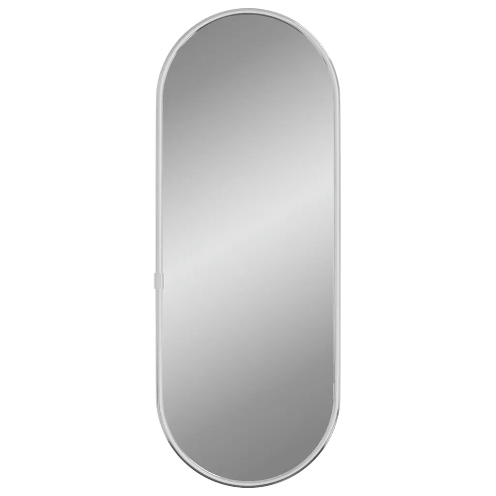 Specchio da Parete | Specchio decorativo Argento 40x15 cm Ovale
