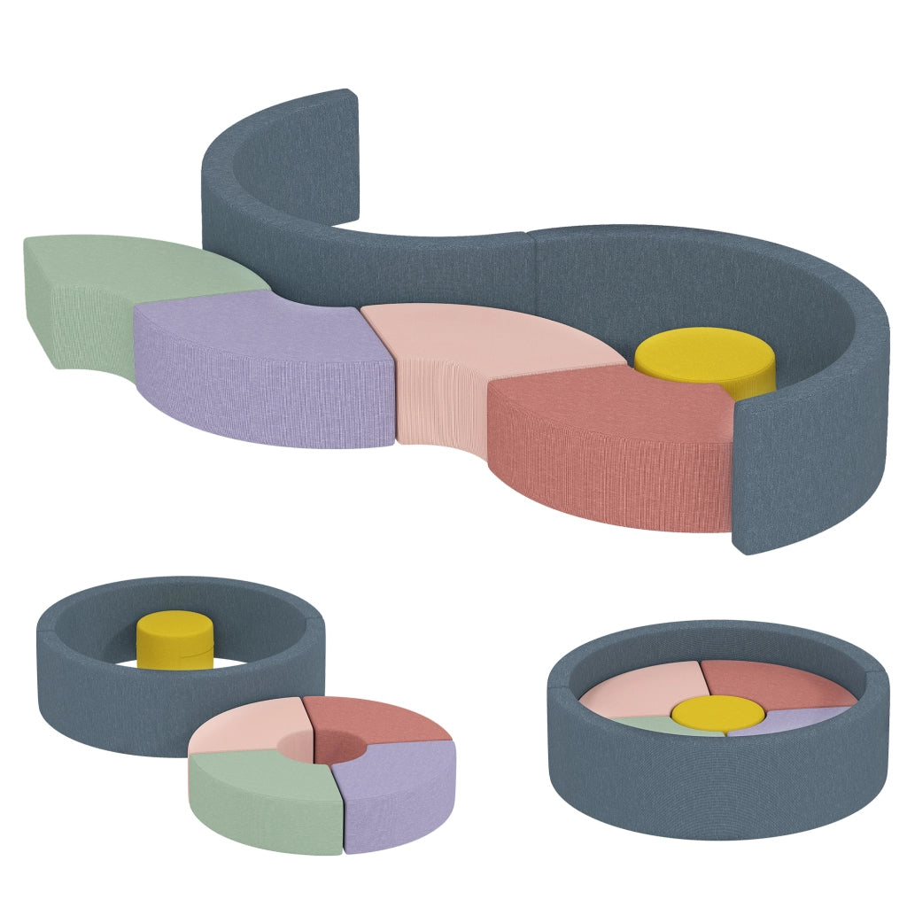 Set 7 Blocchi Morbidi ¨C Xylo ¨C Schiuma Lavabile Forme Varie Colorato