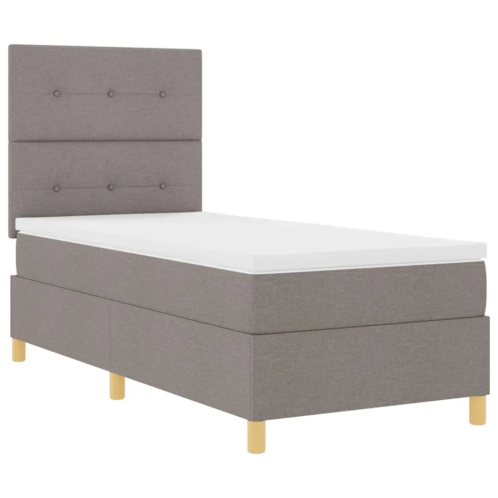 Letto a Sorgente LED con materasso Talpa 90 x 190 cm Tessuto 3343065
