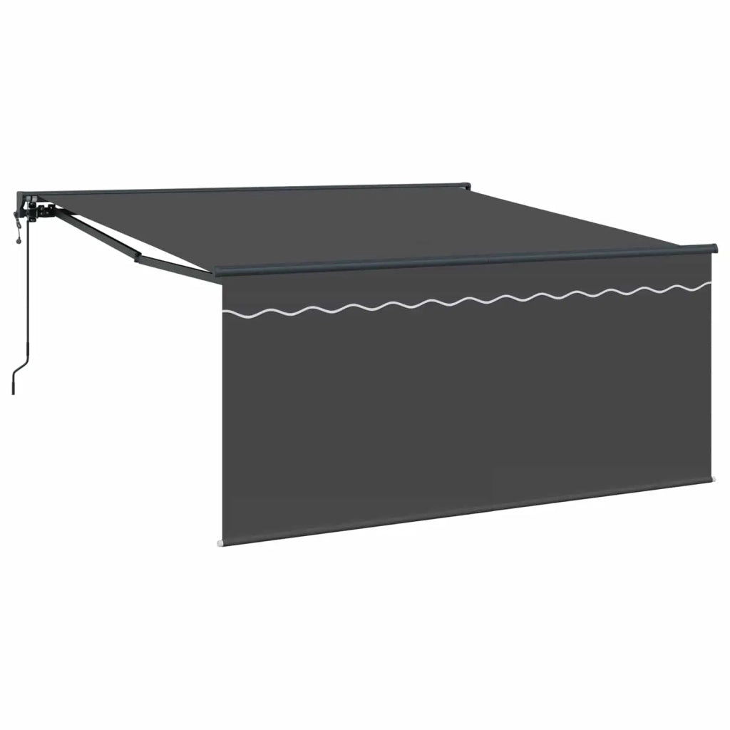 Tenda Retrattile Antracite 350 x 250 cm Poliestere e Alluminio 3330224