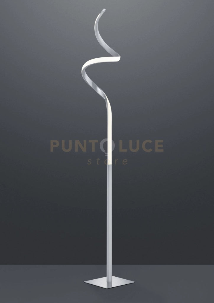 COURSE PIANTANA LED 11W 1150lm, 3000K ONDULATA ACCIAIO SATINATO H. 145CM DIMMERABILE