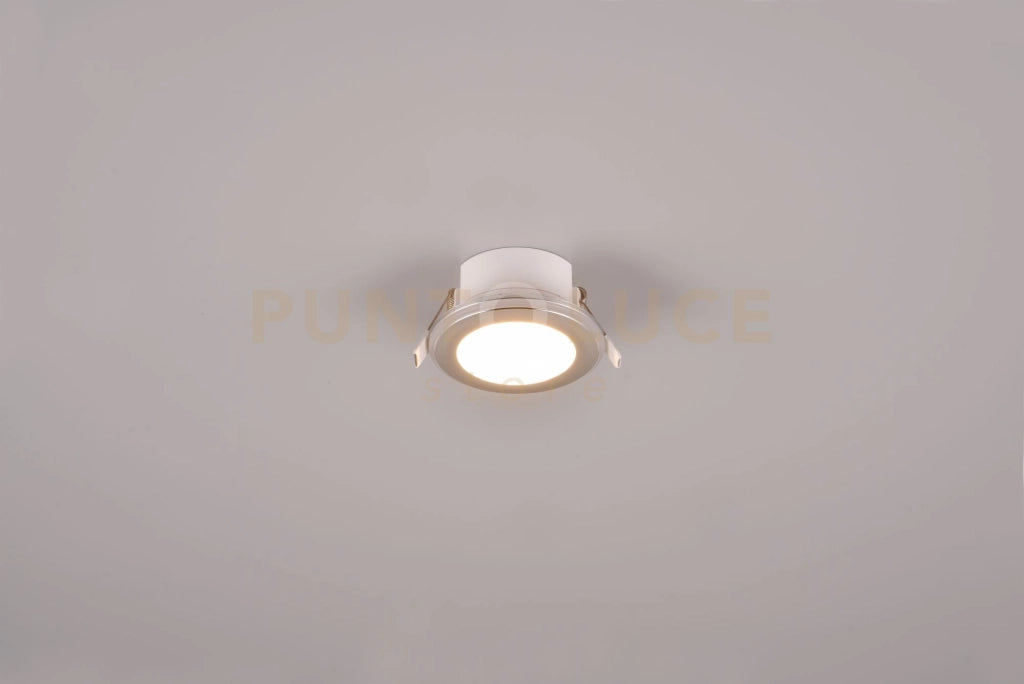 ARGUS FARETTO DA INCASSO LED 1W-4W 350lm, 3000K ROTONDO BORDO CROMATO + FUNZIONE RGB D. 8,2CM DIMMERABILE