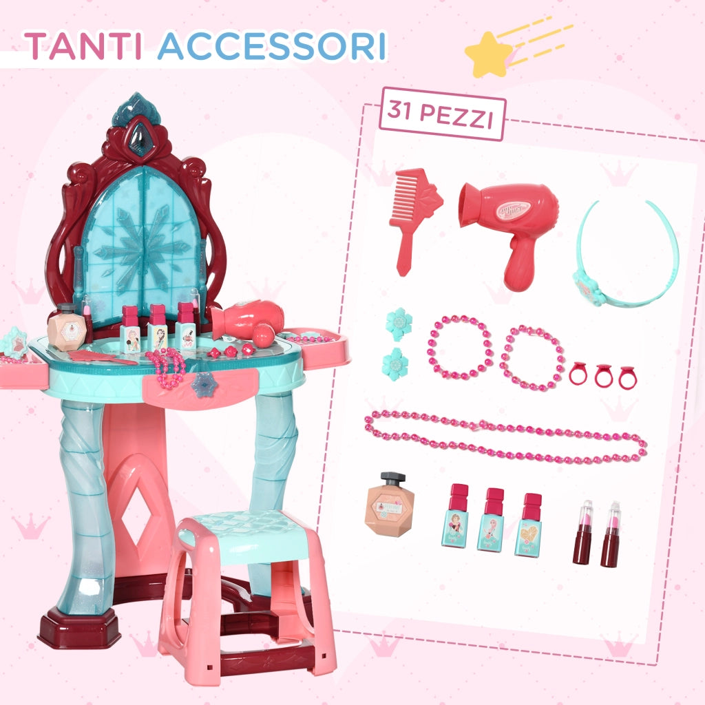 Set Toeletta con Sgabello per Bambini ¨C Minimal ¨C Bianco, Legno