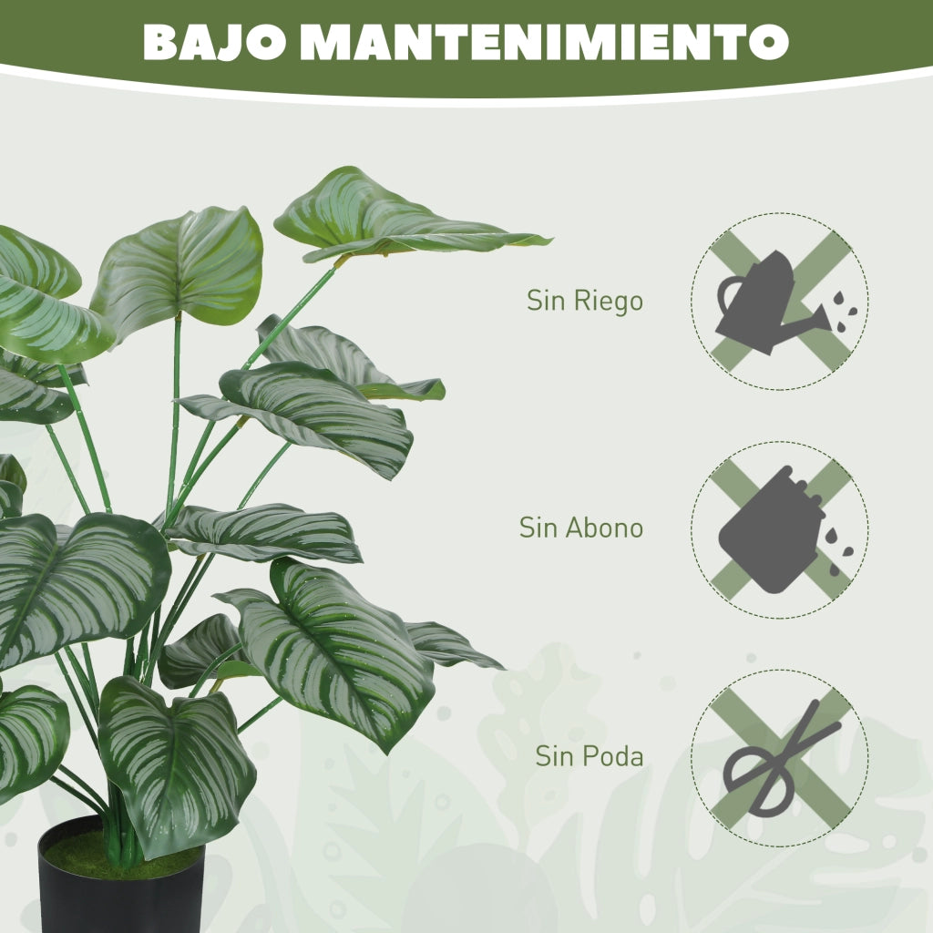 Pianta Artificiale Decorativa con Vaso ¨C Minimal ¨C Verde 65 cm