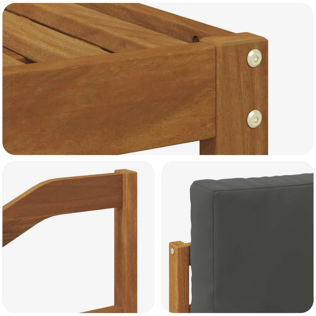Set di divani da esterno con cuscino 8 pcs Naturale e Antracite 3366130