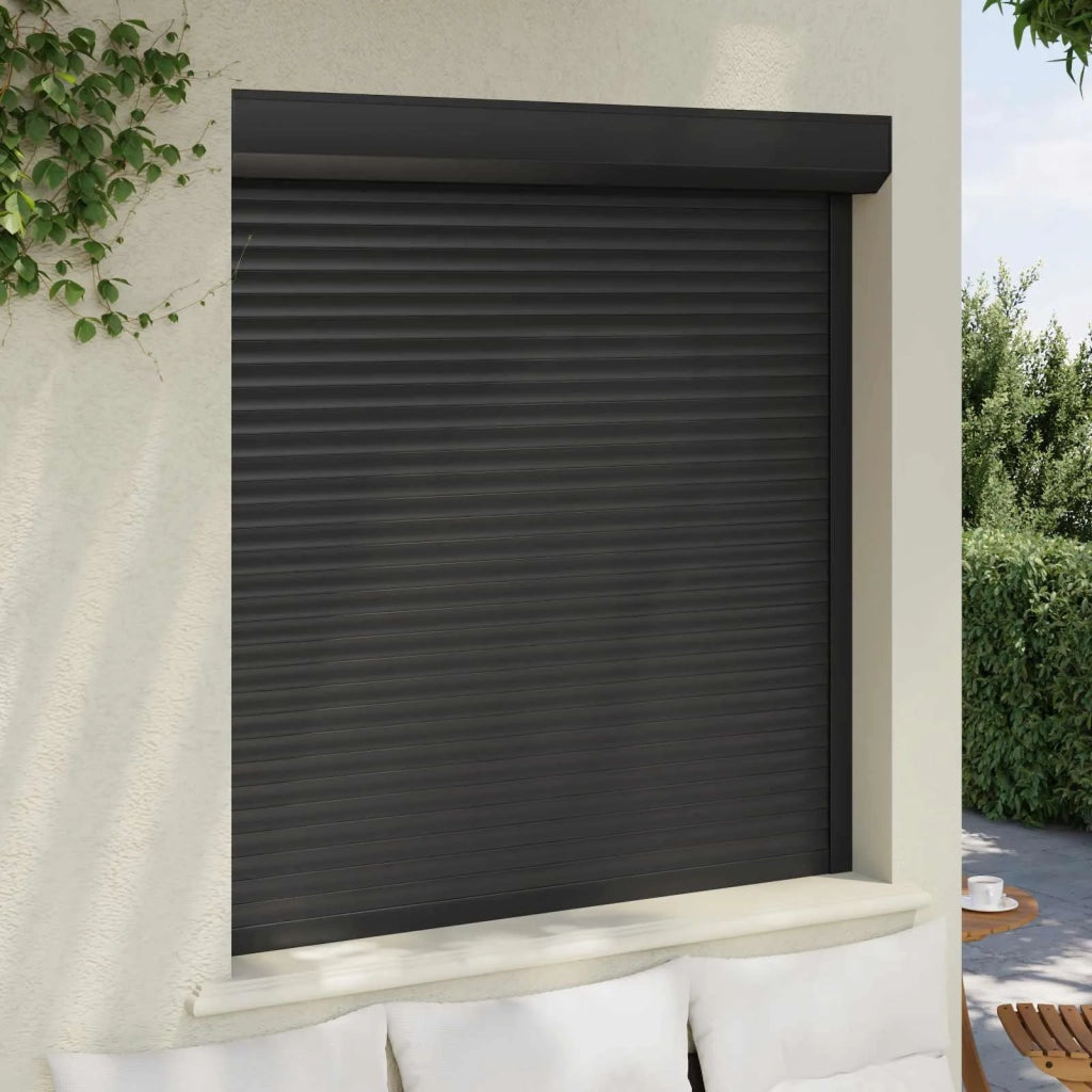 Persiana a rullo Antracite 130 x 140 cm Alluminio e poliuretano CFW8427314