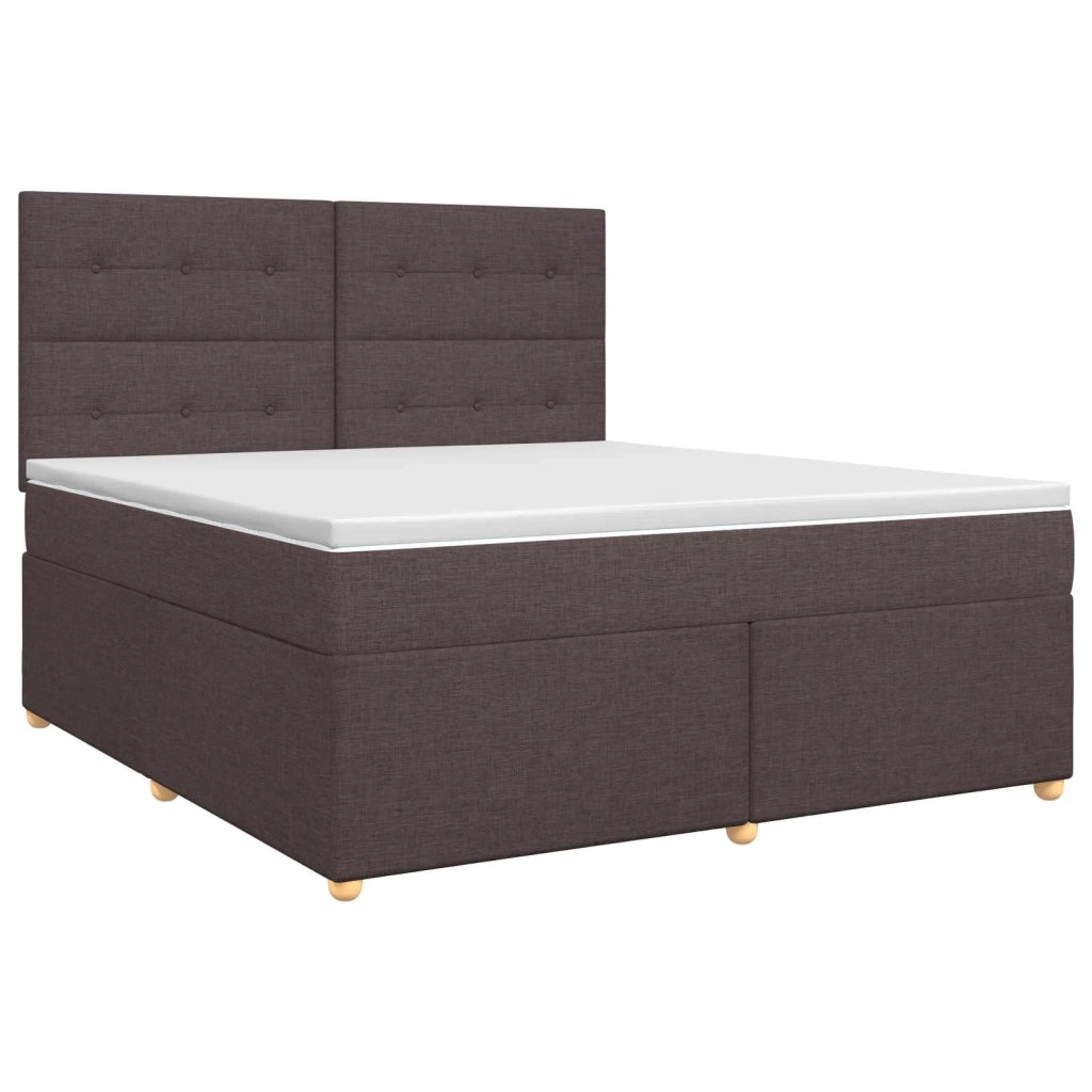 Letto box spring con materasso Marrone Scuro 140 x 200 cm 3453903
