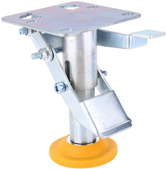 Carrello di Coda con Blocco - Flessibile - Laccato - Piastra in TPU - Capacità di Carico 100 kg - Trolley con Ruota - Stabilità per Carrelli - Blocco di Carrello
