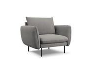 Cosmopolitan Design - Poltrona "Vienna" in bouclé grigio 