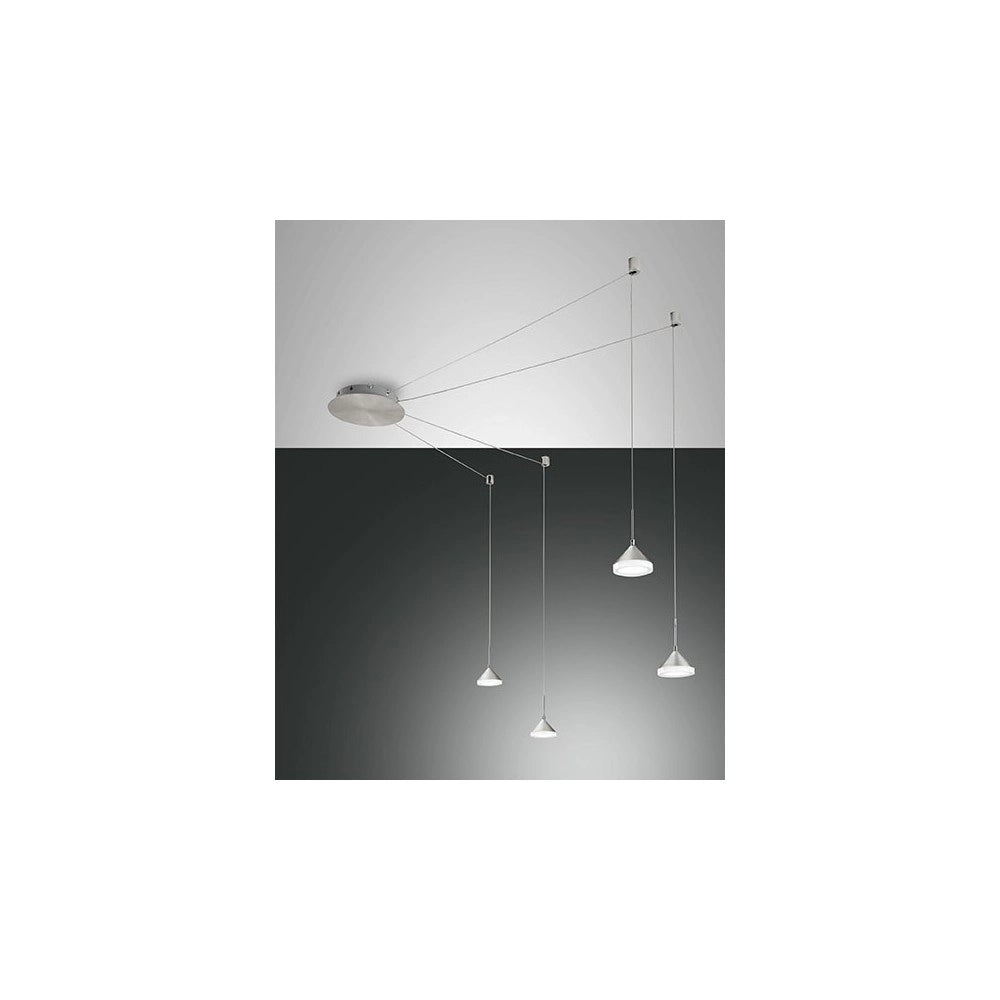 Lampadario a sospensione Isabella a Led in metallo e metacrilato 3410-49-212 Fabas Luce