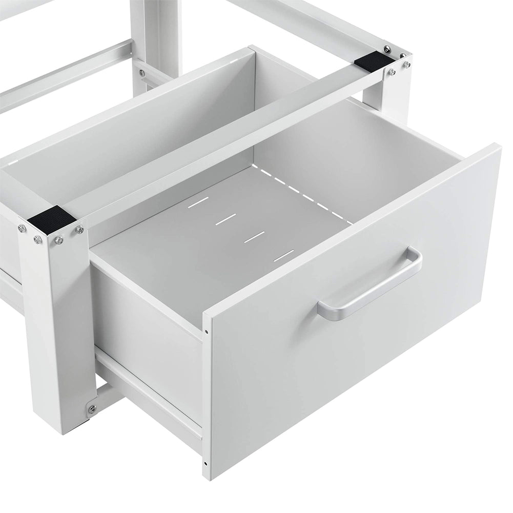 Supporto Base per Lavatrice e Asciugatrice con Cassetto Basamento Acciaio 150 kg