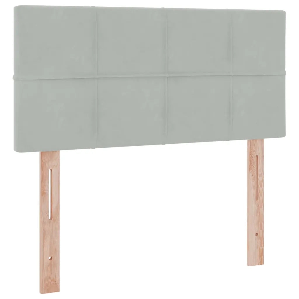Letto con contenitore e LED Grigio chiaro 100 x 200 cm Velluto 3371373