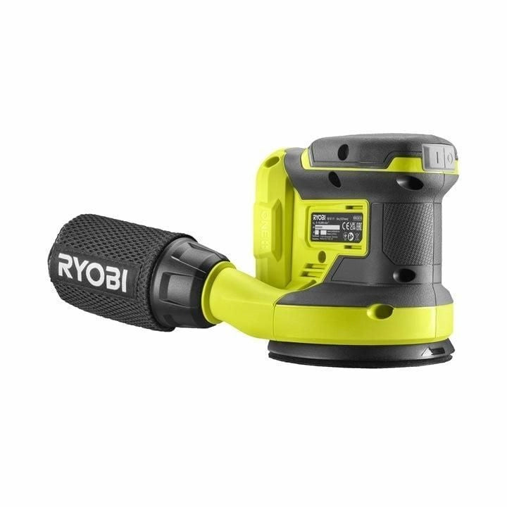 RYOBI RROS18-0 Levigatrice Rotorbitale a Batteria 18V ONE+ Diametro Disco 125 mm Velocita' 20000 oscillazioni-min Senza Batteria e Caricatore colore Nero