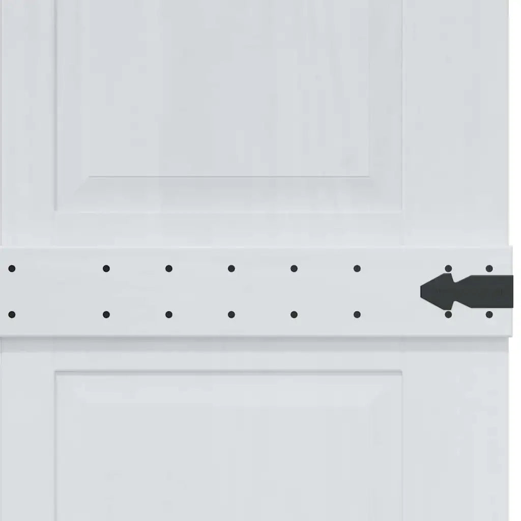 Porta del fienile Corona 100 x 210 cm Legno Massello di Pino 42021204