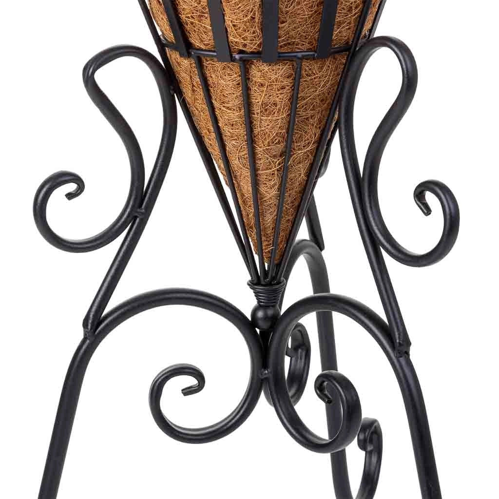 Portavaso nero, 42x37x61h cm